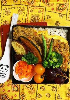 6/23 ﾖｯﾁｬﾝ キーマカレー弁当-レシピのメイン写真