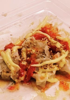 “焼売なんちゃって海老マヨ胡麻トマト味”-レシピのメイン写真