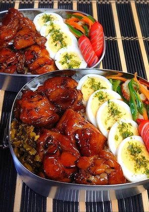 【お弁当レシピ】鰻のたれで♪炙り焼き鳥丼-レシピのメイン写真