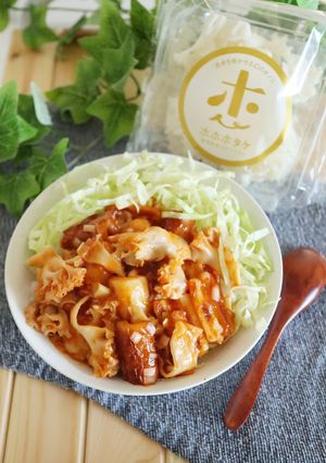 ホホホタケとちくわでエビチリ風-レシピのメイン写真