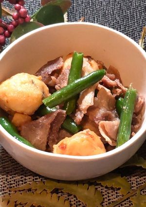 豚肉と一口がんもの煮物-レシピのメイン写真