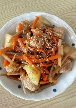 肉団子のきんぴら煮-レシピのメイン写真
