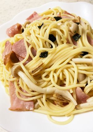 鍋が要らない簡単パスタ〜永谷園松茸の味〜-レシピのメイン写真