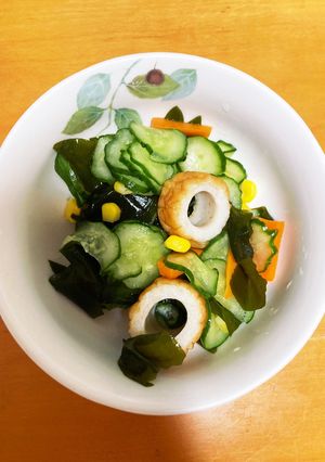 きゅうり・ちくわの彩り酢の物-レシピのメイン写真