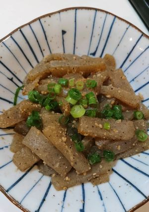簡単！美味しく腸活♪こんにゃくのごま炒め-レシピのメイン写真