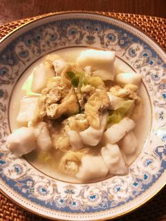 油揚げとはんぺんキャベツのスープ-レシピのメイン写真