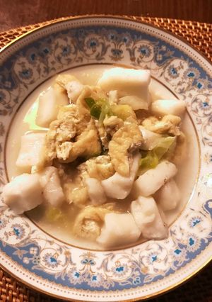 油揚げとはんぺんキャベツのスープ-レシピのメイン写真
