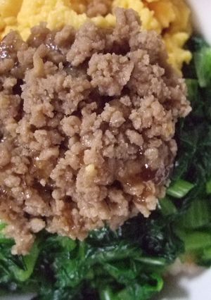 *ごはんがおいしいっっ♪　三色丼ぶり*-レシピのメイン写真
