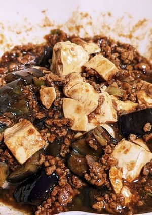 お肉たっぷり♪辛くない【麻婆茄子豆腐】-レシピのメイン写真