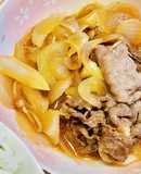 簡単スピード！玉ねぎと牛薄切り肉の甘辛煮