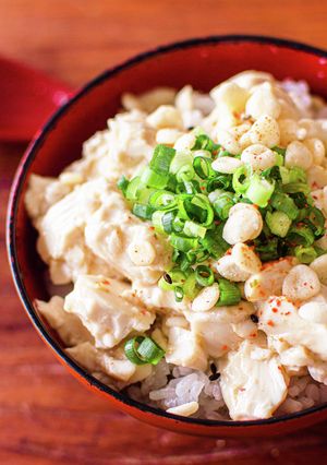【簡単】１分で絶品豆腐丼！朝食やランチに-レシピのメイン写真