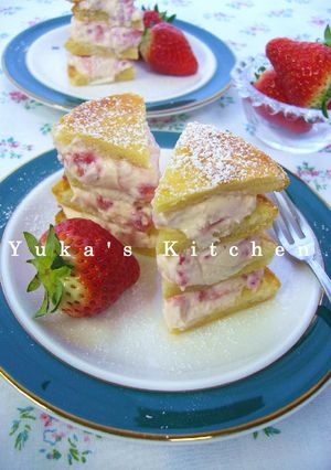 超熟マフィンのストロベリーミルフィーユ-レシピのメイン写真