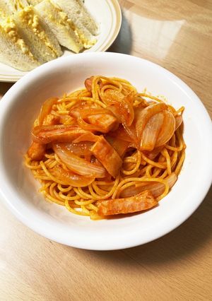 ベーコンとオニオンパスタ-レシピのメイン写真