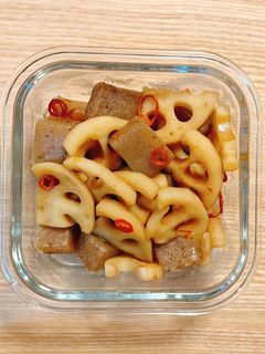 こんにゃくと蓮根のピリ辛炒め-レシピのメイン写真