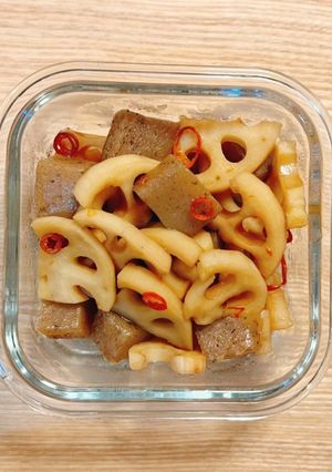 こんにゃくと蓮根のピリ辛炒め-レシピのメイン写真