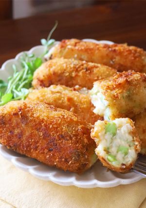 卵不要☆枝豆の豆乳クリームコロッケ-レシピのメイン写真