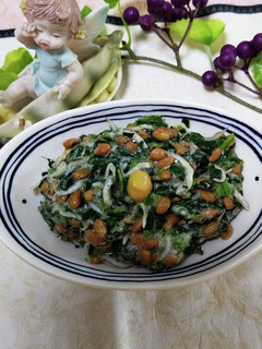 モロヘイヤ・納豆・しらすの梅肉和え♬-レシピのメイン写真
