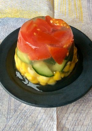 3色夏野菜ゼリー(犬用)-レシピのメイン写真