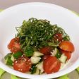 ミニトマトと胡瓜の白だし牡蠣醤油和え