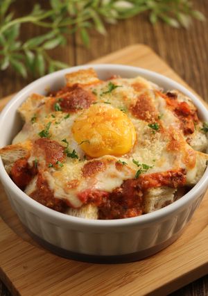 簡単！ミートソースパングラタン-レシピのメイン写真