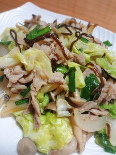塩こぶで旨味抜群! 豚キャベツ炒め-レシピのメイン写真