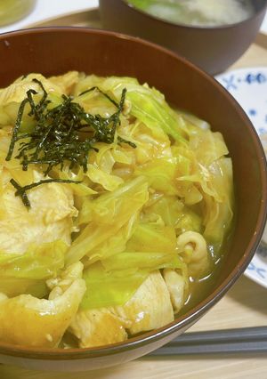 鶏とたっぷりキャベツのカレーうどん-レシピのメイン写真