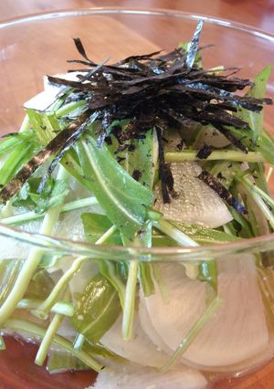 簡単☆大根と水菜のわさびポン酢サラダ-レシピのメイン写真