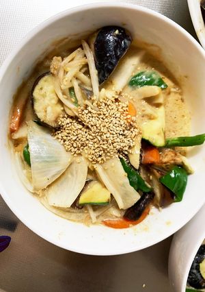 肉無チクワきな粉和風カルボナーラ味野菜炒-レシピのメイン写真