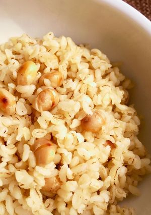 ダイエットに♡炒り大豆の炊き込み押麦-レシピのメイン写真
