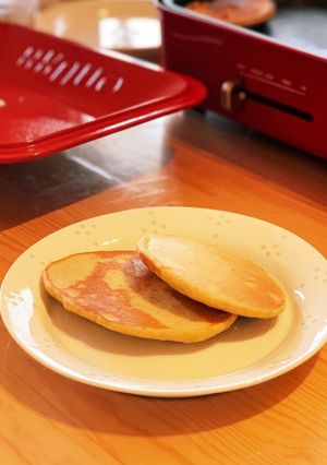 ふわもち。バナナヨーグルトパンケーキ-レシピのメイン写真