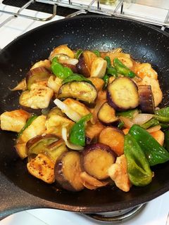 鶏胸肉と茄子の味噌炒め-レシピのメイン写真