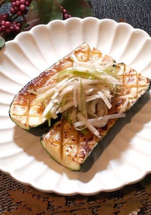 ズッキーニのステーキ出汁ねぎ添え-レシピのメイン写真