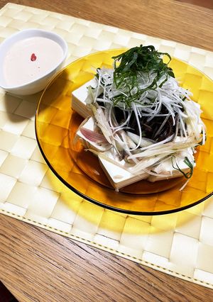 薬味まみれの冷奴　明太マヨソースで-レシピのメイン写真
