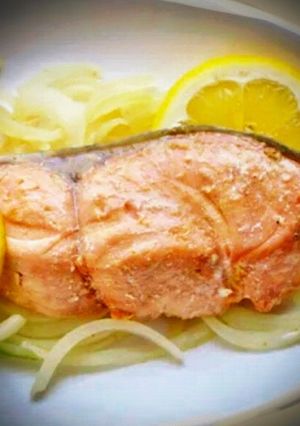 レンジで♡鮭のレモンバターソース仕立て-レシピのメイン写真