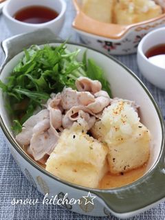 揚げ出し豆腐と豚しゃぶのおろしのせ☆-レシピのメイン写真