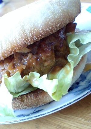 夕べの残り物でハンバーガー^^-レシピのメイン写真