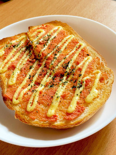 食パンアレンジ☆シンプル明太子トースト-レシピのメイン写真