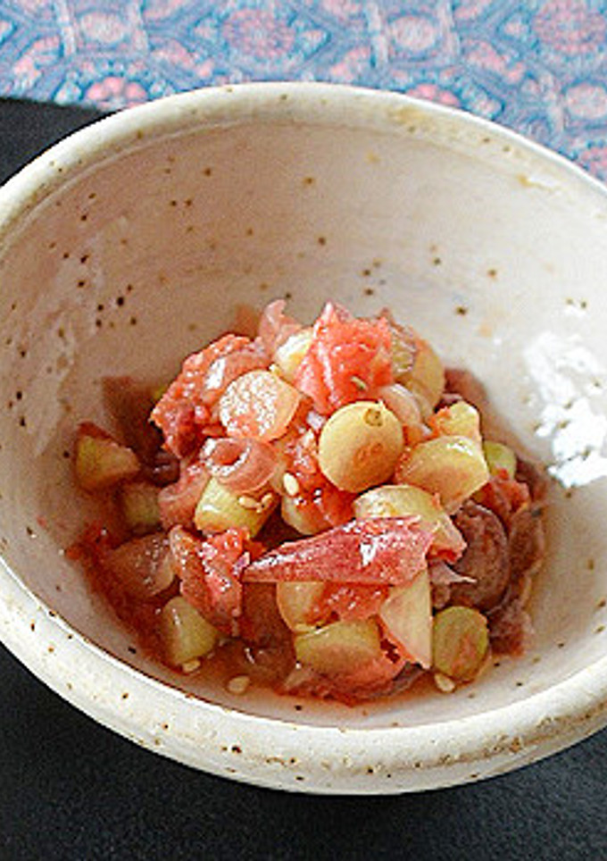 みょうがの茎の梅肉和え♪-レシピのメイン写真