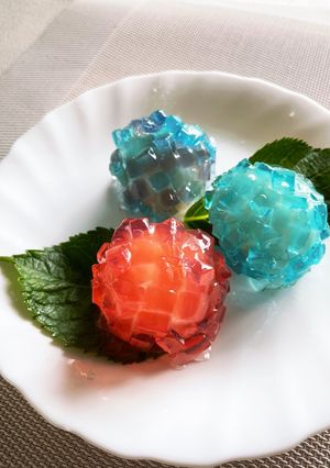 和菓子 紫陽花-レシピのメイン写真