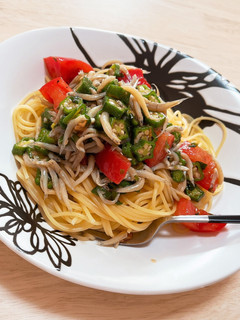 しらすとオクラとトマトの夏✨冷製パスタ-レシピのメイン写真