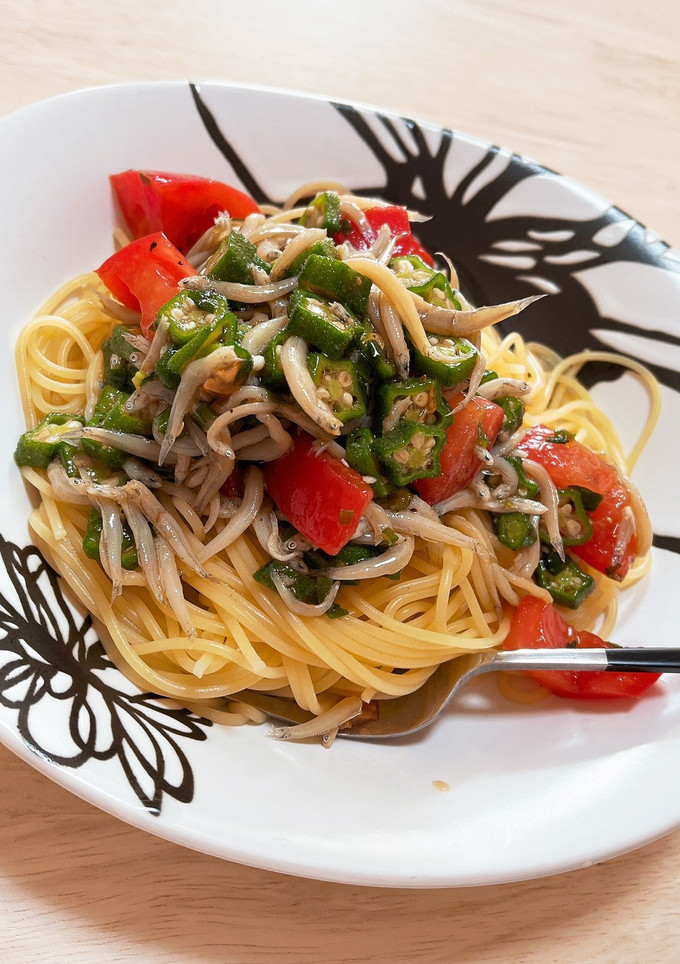 しらすとオクラとトマトの夏✨冷製パスタ-レシピのメイン写真