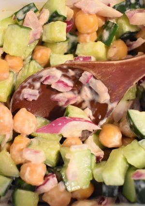 ひよこ豆ときゅうりのオーロラサラダ-レシピのメイン写真
