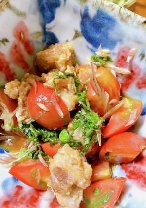 からあげのトマト薬味和え-レシピのメイン写真