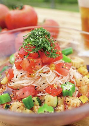 夏野菜たっぷりトマトそうめん-レシピのメイン写真