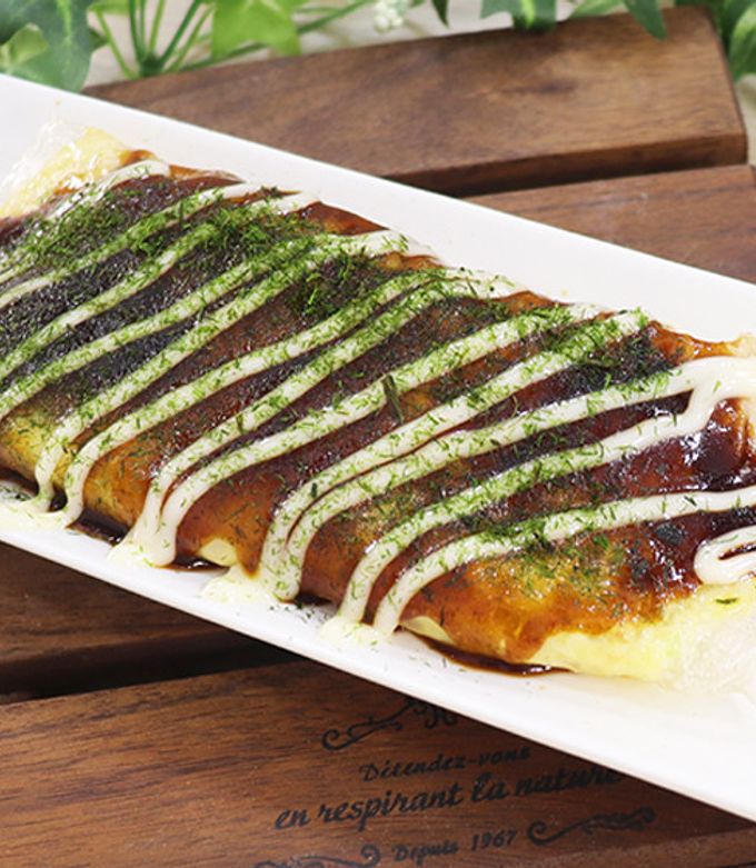 SNSで話題♡ライスペーパーでお好み焼き-レシピのメイン写真