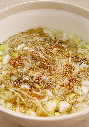レンジで簡単＆時短！ネギ塩そうめん-レシピのメイン写真