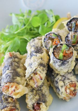キムマリ(韓国風春雨の海苔巻き揚げ)-レシピのメイン写真