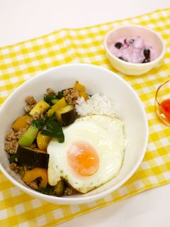 夏野菜たっぷりガパオ風ライス-レシピのメイン写真