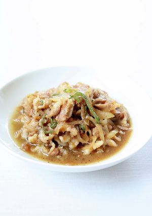 男子喜ぶ【豚こまのにんにく炒め】-レシピのメイン写真