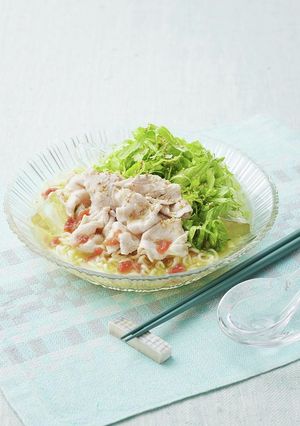 たっぷりレタスの梅しゃぶ冷やしらーめん-レシピのメイン写真